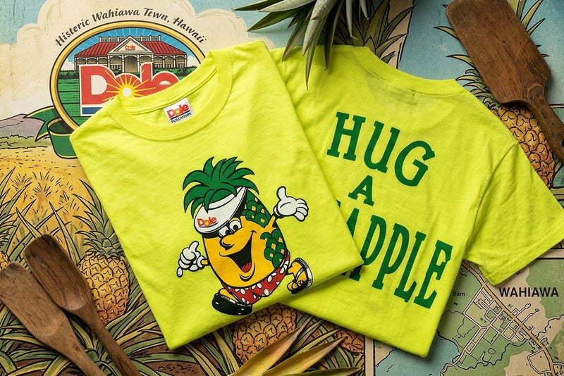 Dole Plantation Hawaii Hug A Pineapple Neon Tee Breakdown