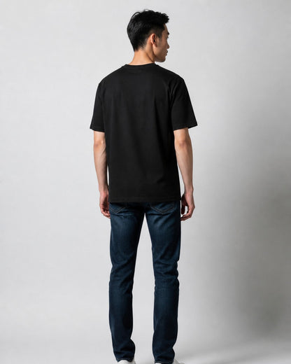 Leox Hub BAYFLOW Japan Bright Future slogan t-shirt in soft rayon-blend fabric featuring chest graphic print