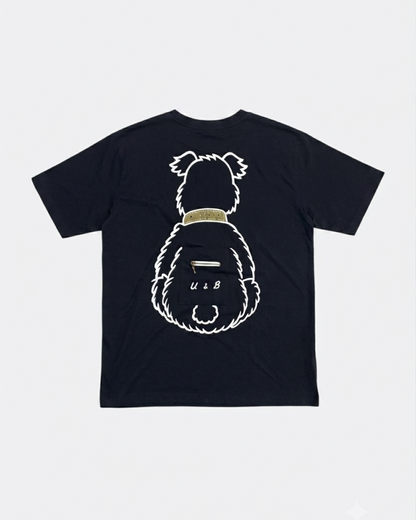 Leox Hub cute puppy graphic t-shirt featuring adorable dog portrait illustration print