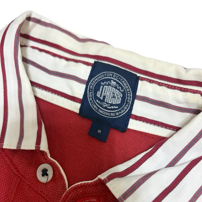 Leox Hub vintage J.PRESS red polo shirt featuring striped collar detail