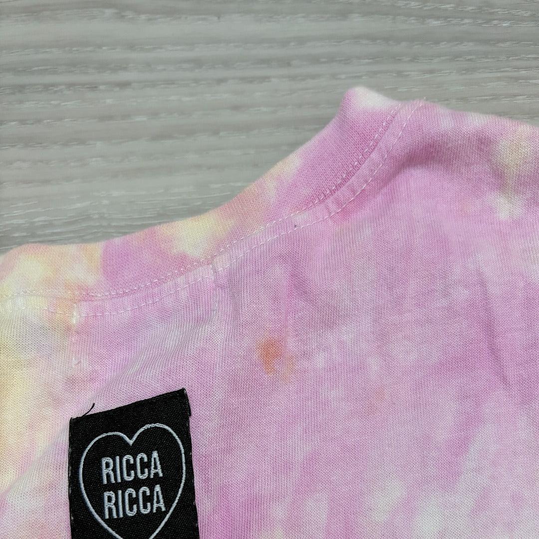Leox Hub Ricca Ricca colorful tie-dye t-shirt featuring front graphic print and casual relaxed fit