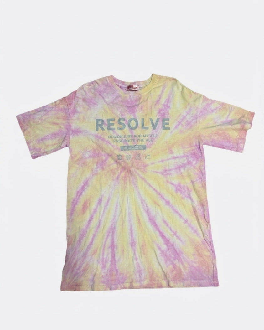 Leox Hub Ricca Ricca colorful tie-dye t-shirt featuring front graphic print and casual relaxed fit