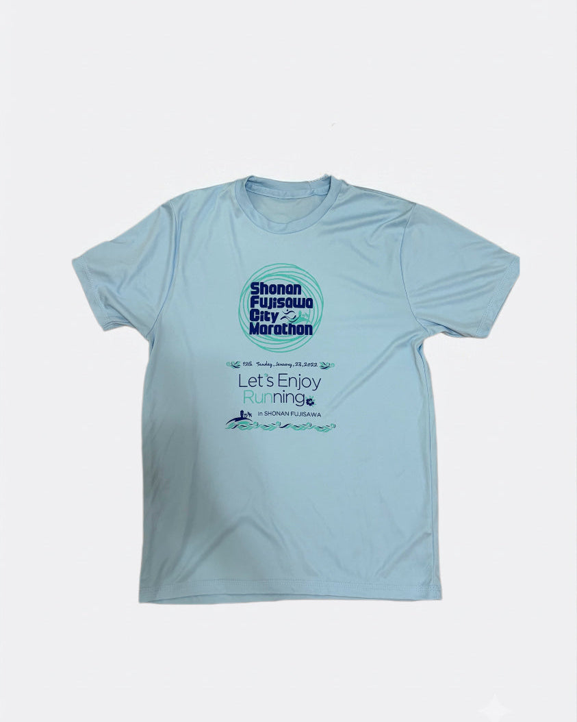 Shonan Fujisawa City Marathon 2022 Light Blue Tee Front View