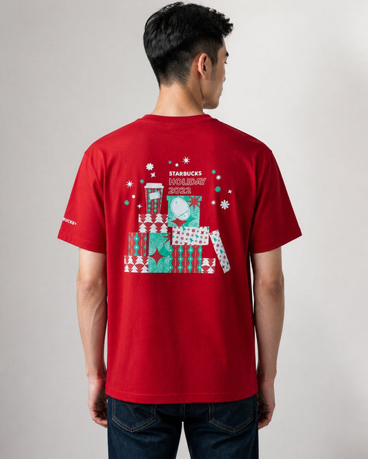 Leox Hub Starbucks Japan 2022 Holiday staff t-shirt