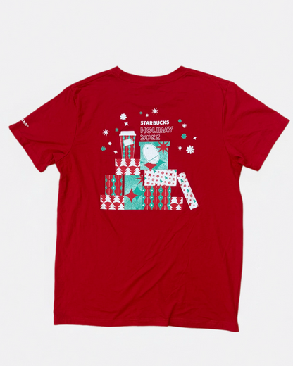 Leox Hub Starbucks Japan 2022 Holiday staff t-shirt