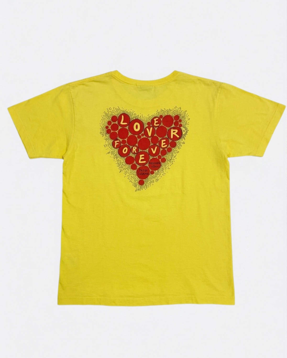 2013 Yayoi Kusama x Satoshi Ohno 24HTV Yellow Tee Back View