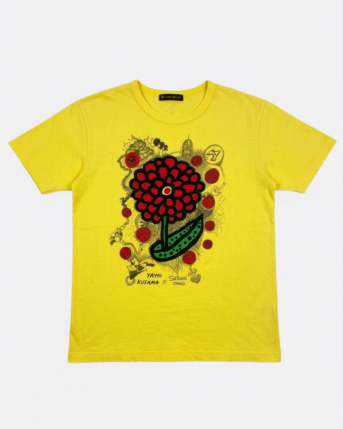 2013 Yayoi Kusama x Satoshi Ohno 24HTV Yellow Tee Front View